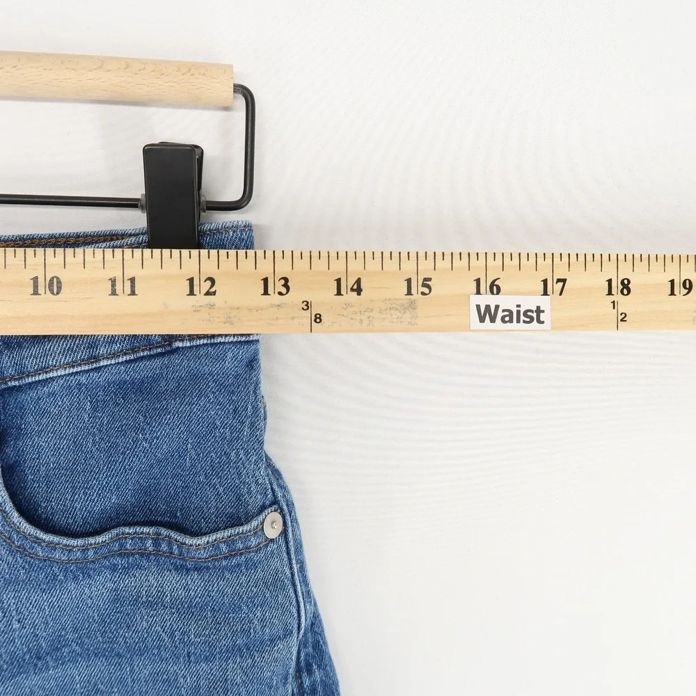 Madewell Perfect Vintage Wide-Leg Jeans Womens 25 Blue High Rise Crop Stretch - Picture 3 of 12